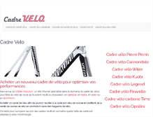 Tablet Screenshot of cadre-velo.com